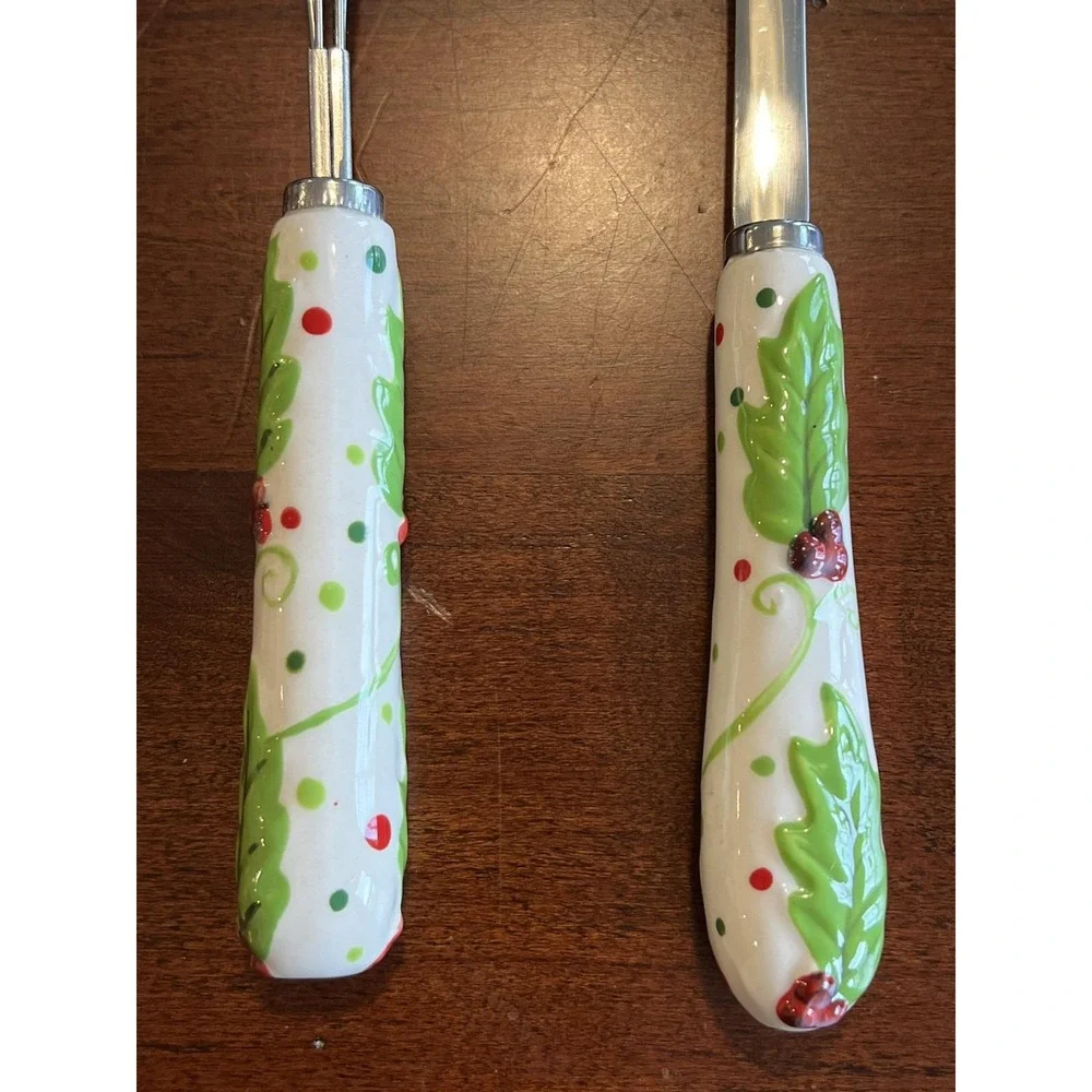 Temp-tations‎ Winter Whimsy Slotted Spoon Whisk Set Christmas Serving Utensils